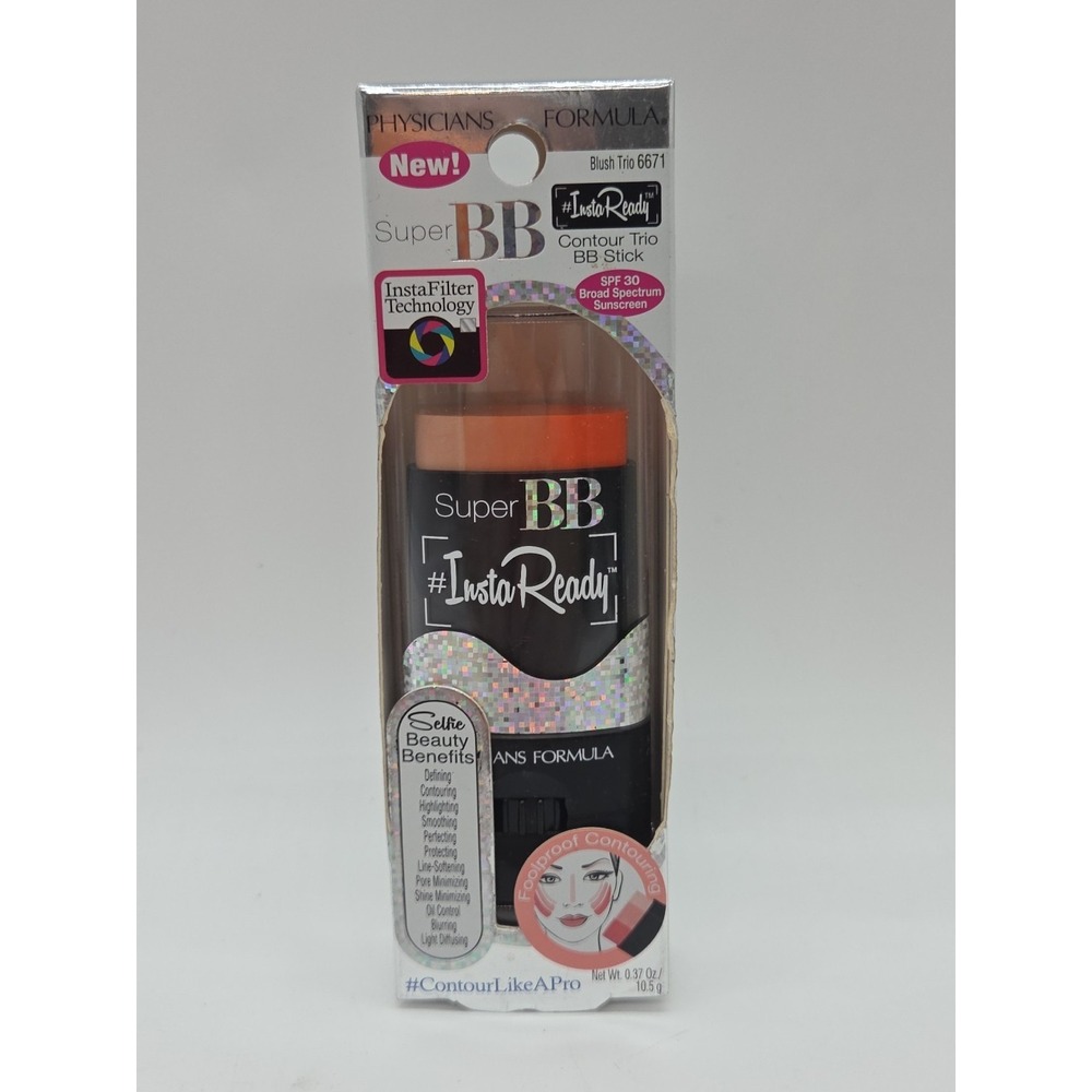 NEW Physicians Formula Super BB Insta Ready Contour Trio BLUSH Stick 6671 NOS